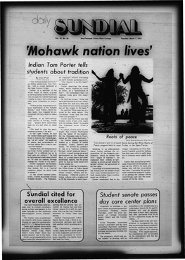 'Mohawk Nation Lives' Indian Tom Porter Tells Students About Tradition