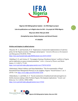 1 Nigerian SSH Bibliographical Update