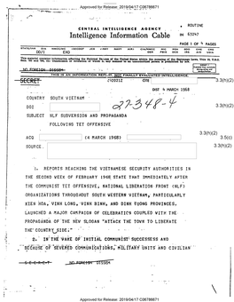 NLF Subversion and Propaganda Following Tet Offensive