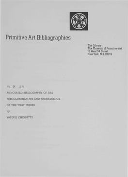 Primitive Art Bibliographies