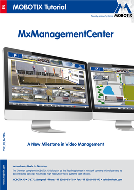 Mxmanagementcenter a Newmilestoneinvideomanagement Security-Vision-Systems ﻿ Mxmanagementcenter Tutorial 2/108