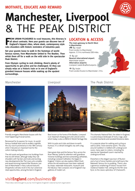 Manchester, Liverpool & the PEAK DISTRICT