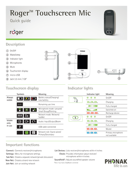 Roger Touchscreen