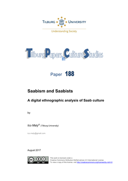 Saabism and Saabists: a Digital Ethnographic Analysis of Saab Culture