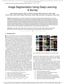 Image Segmentation Using Deep Learning: a Survey