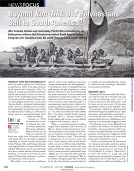 Beyond Kon-Tiki: Did Polynesians Sail to South America?