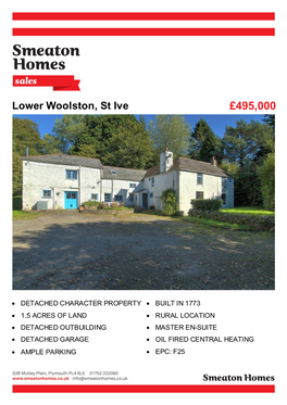 Lower Woolston, St Ive £495,000