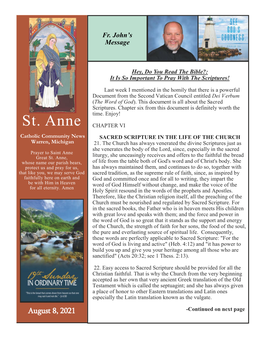 St. Anne CHAPTER VI