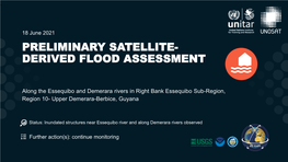 Preliminary Satellite- Derived Flood Assessment