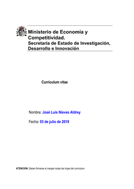 Curriculum De Nieves Aldrey Jose Luis