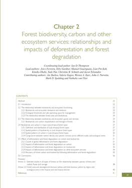 Chapter 2 Forest Biodiversity, Carbon and Other Ecosystem Services: Relationships and Impacts of Deforestation and Forest Degradation