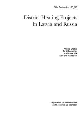 District Heating Projects in Latvia and Russia