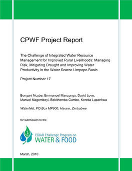 PN17 Waternet Project Report Mar10 Final.Pdf (3.967Mb)