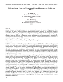 Different Impact Patterns of Norman and Mongol Conquests on English and Chinese