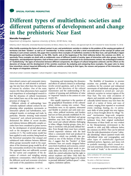 Different Types of Multiethnic Societies and Different Patterns Of