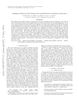 Arxiv:1609.09757V3 [Astro-Ph.EP] 15 Dec 2016 Imply a High Surface Temperature for the Planet