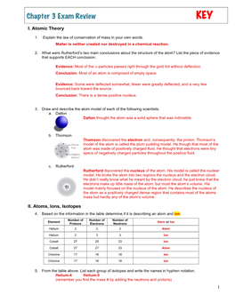 Chapter 3 Exam Review KEY