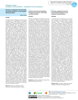 Evolution and Functional Adaptation of Tropical Tree