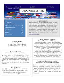 Delc Newsletter