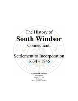 The History of South Windsor Connecticut