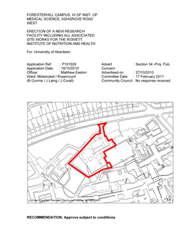 Foresterhill Campus, W of Inst. of Medical Science, Ashgrove Road West