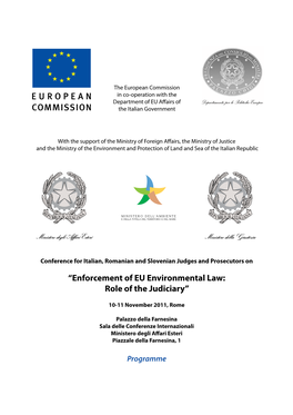 “Enforcement of EU Environmental Law: Role of the Judiciary”