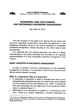 Integrated Land Use Planning and Sustainable Watershed Management