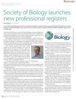 Society of Biology Launches New Professional Registers