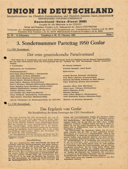 UID Jg. 4 1950 Nr. 83, Union in Deutschland