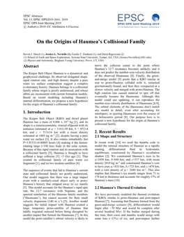 On the Origins of Haumea's Collisional Family