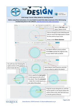 123D Design Tutorial: Alloy Wheel Or Steering Wheel