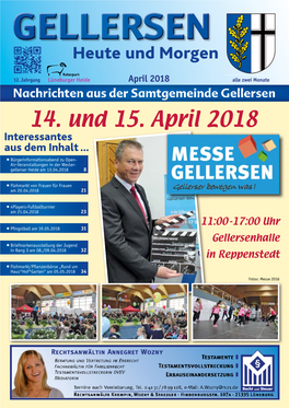 14. Und 15. April 2018 Interessantes Aus Dem Inhalt