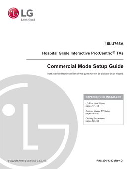 Commercial Mode Setup Guide