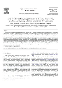 Managing Populations of the Large Pine Weevil, Hylobius Abietis, Using a Bottom–Up and Top–Down Approach Aoife B