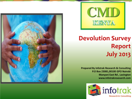 Devolution Survey Report July 2013