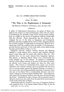 The Tides in the Neighbourhood of Portsmouth.” by BERNARDODRISCOLL TOJVNSHESD, Assoc