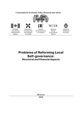 WCER Problems of Reforming Local Self Governance