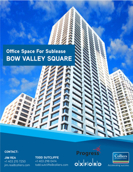 Office Space for Sublease BOW VALLEY SQUARE