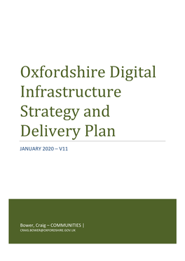 Oxfordshire Digital Infrastructure Strategy and Delivery Plan