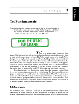 Tcl Basics CHAPTER 1