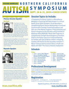 2019 Northern California Autism Symposium Flyer