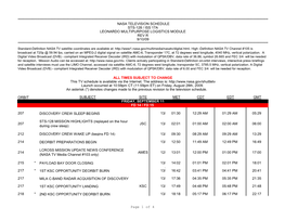 Nasa Tv Schedule Rev. R