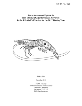 Stock Assessment of Pink Shrimp