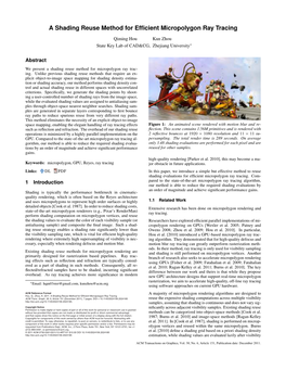 A Shading Reuse Method for Efficient Micropolygon Ray Tracing • 151:3