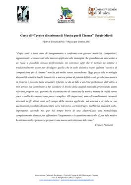 Corso​ ​Di​ ​“Tecnica​ ​Di​ ​Scrittura