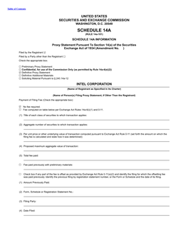 SCHEDULE 14A (RULE 14A-101) SCHEDULE 14A INFORMATION Proxy Statement Pursuant to Section 14(A) of the Securities Exchange Act of 1934 (Amendment No