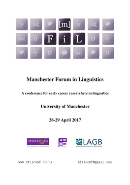 Manchester Forum in Linguistics 2017