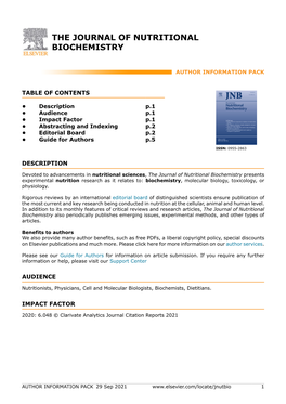 The Journal of Nutritional Biochemistry