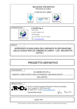 Progetto Definitivo