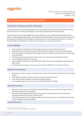 Results In-Line with Expectations; Investing for Growth